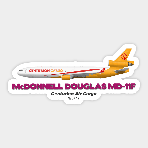 McDonnell Douglas MD-11F - Centurion Air Cargo Sticker by TheArtofFlying